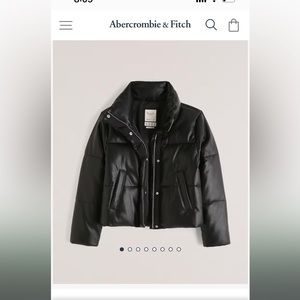 AF vegan leather puffer XS